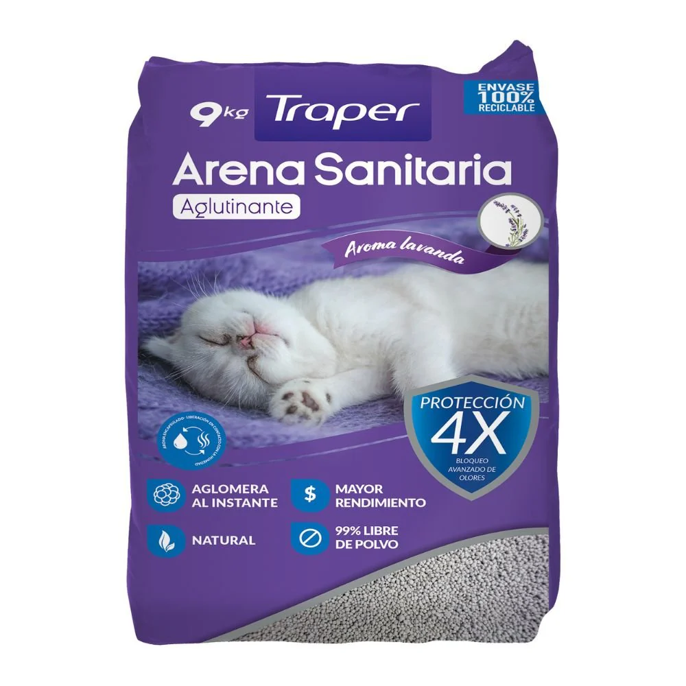 Arena Sanitaria Traper Lavanda 9 Kg