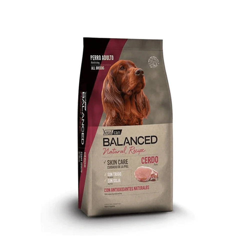 Vitalcan Balanced Natural Recipe Perro Adulto - Cerdo