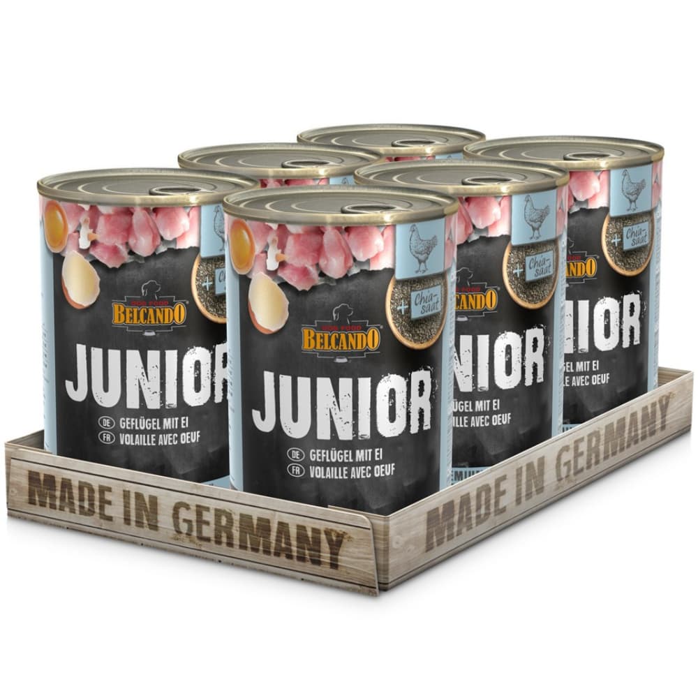 Pack 6x Belcando Lata Junior Ave y Huevo 400gr