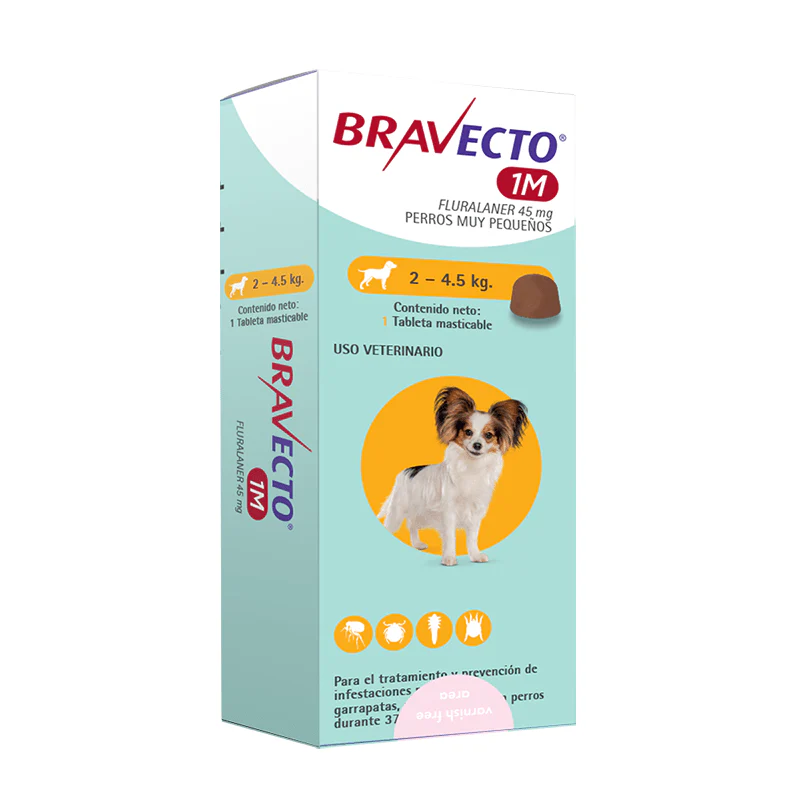 Bravecto Perro 1 Mes 2kg - 4.5kg (45mg)