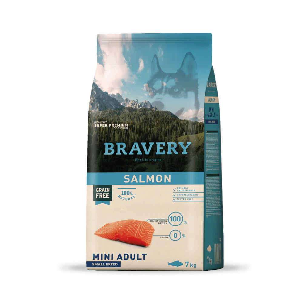 Bravery Perro Mini Adulto Salmón Razas Pequeñas