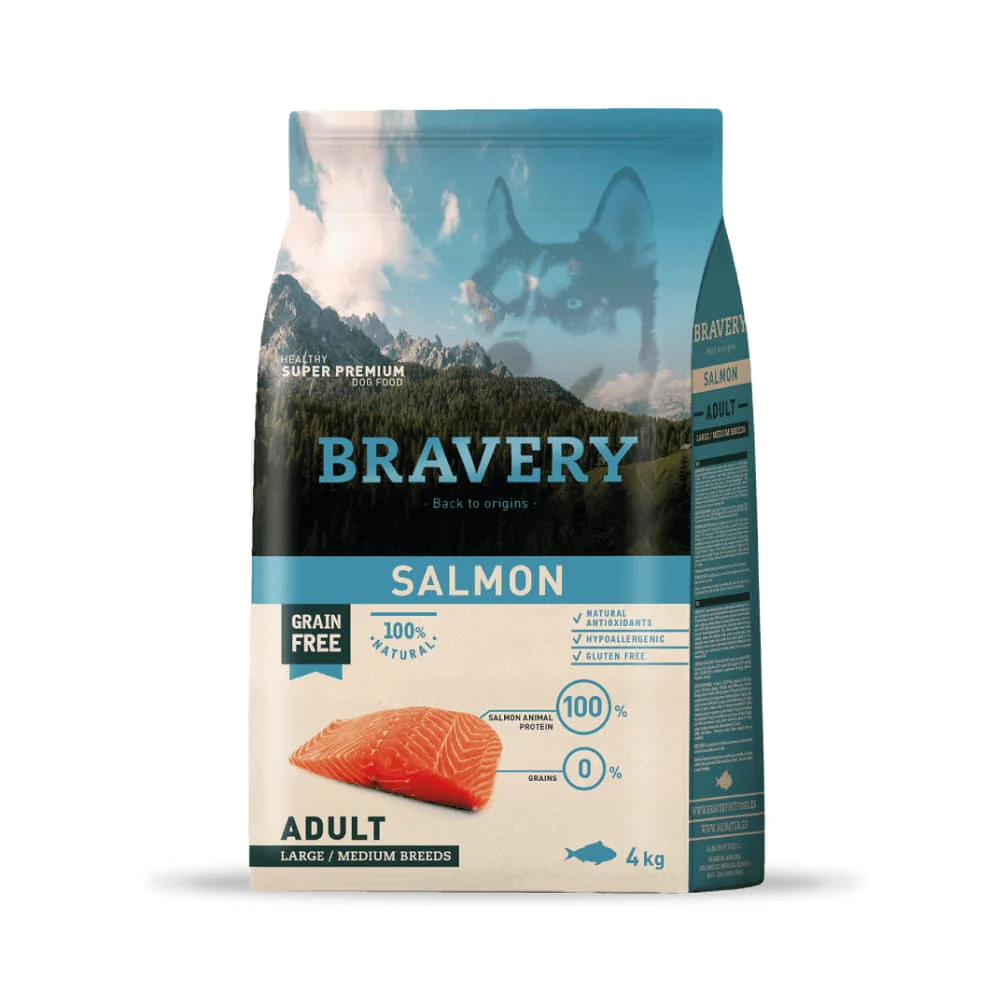 Bravery Perro Adulto Salmón Razas Mediana y Grandes