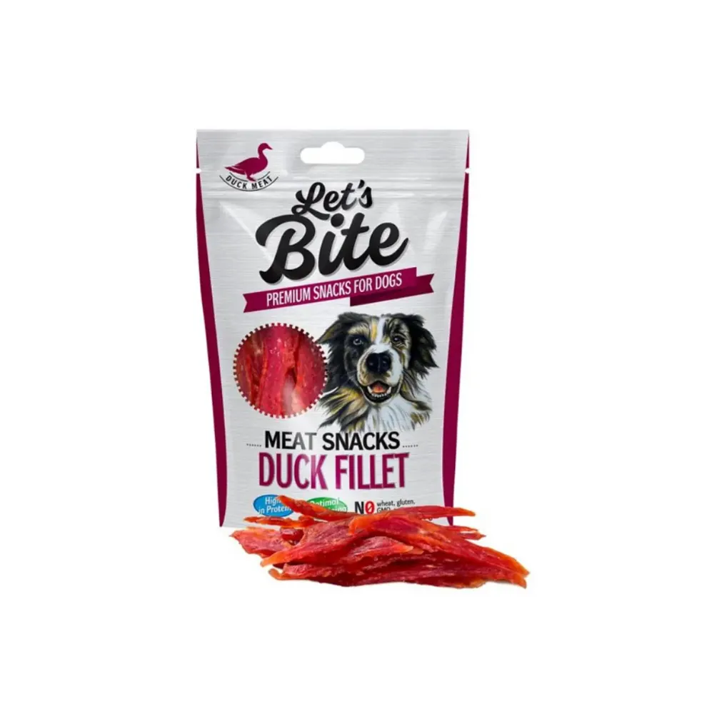 Brit Care Let's Bite - Snacks Perro - Filetes de Pato 80Gr