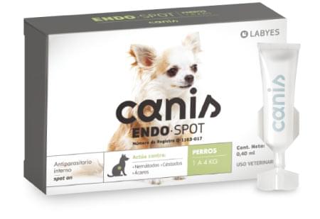 Canis Endospot Spot 1 a 4 kg ( pipeta perro para parásitos internos y ácaros) AGOTADO TEMPORALMENTE