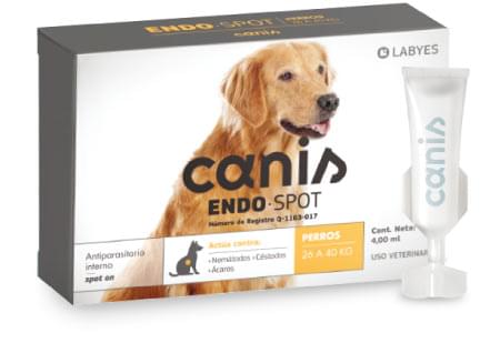 Canis Endospot Spot 26 a 40 kg ( pipeta perro para parásitos internos y ácaros) AGOTADO TEMPORALMENTE