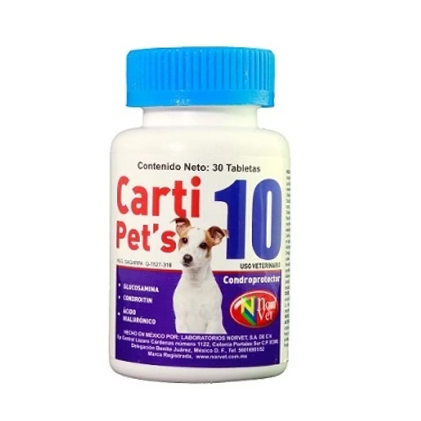 Carti Pets 10 Norvet 30 Tabletas - Condroprotector