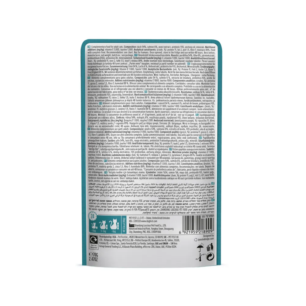 Cat Fest Filete de Pato con Salmon en Gelatina - Imagen 2