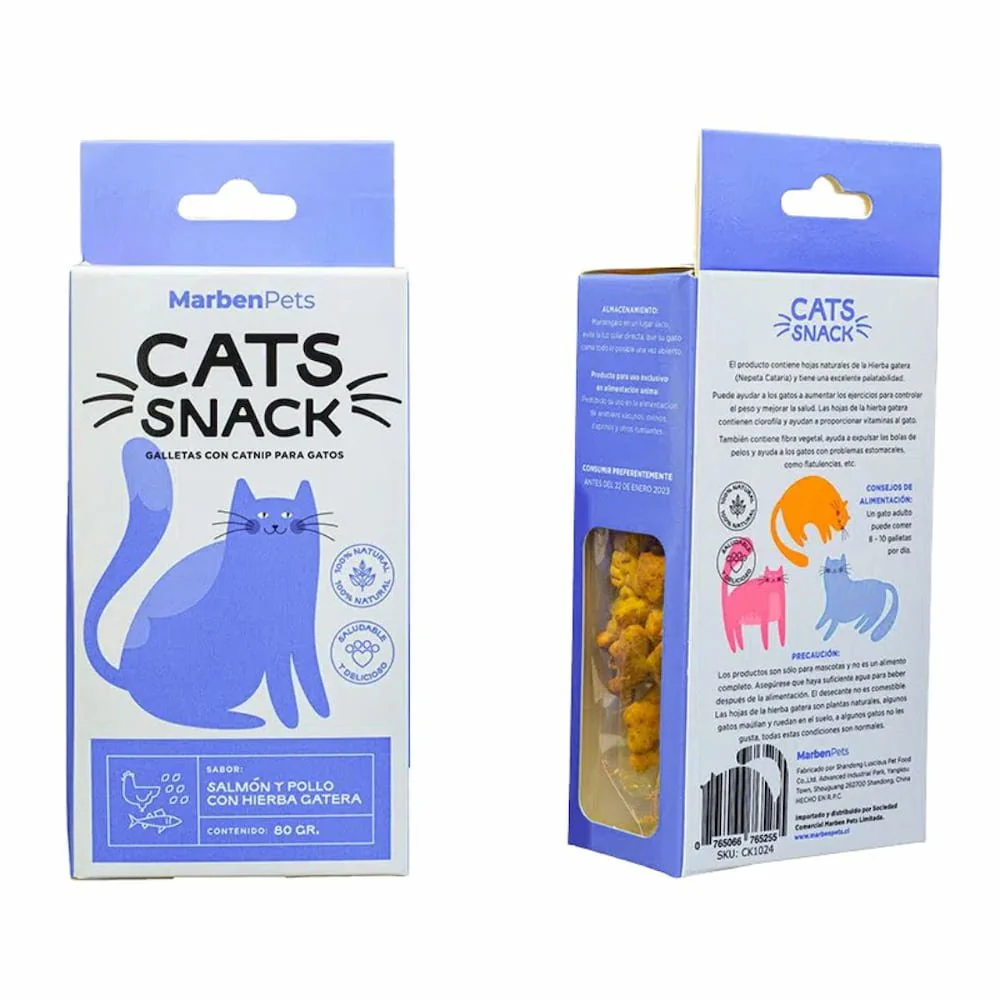 Cats Snack Hierba Gatera Salmón y Pollo 80g