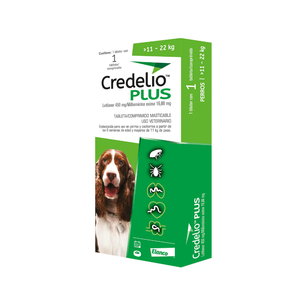 Credelio Plus 450/16.88 mg Perro 11–22 Kg x 1 Comprimido