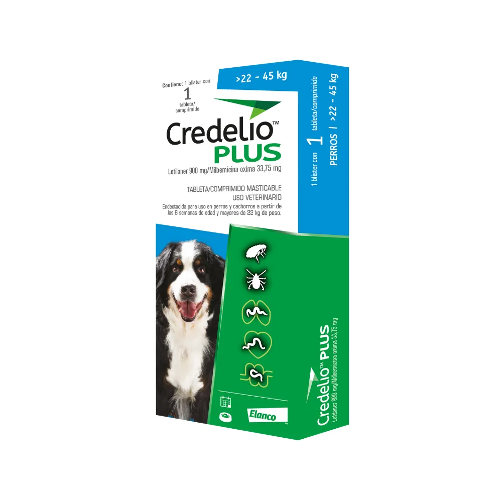 Credelio Plus 900/33.75 mg Perro 22–45 Kg x 1 Comprimido