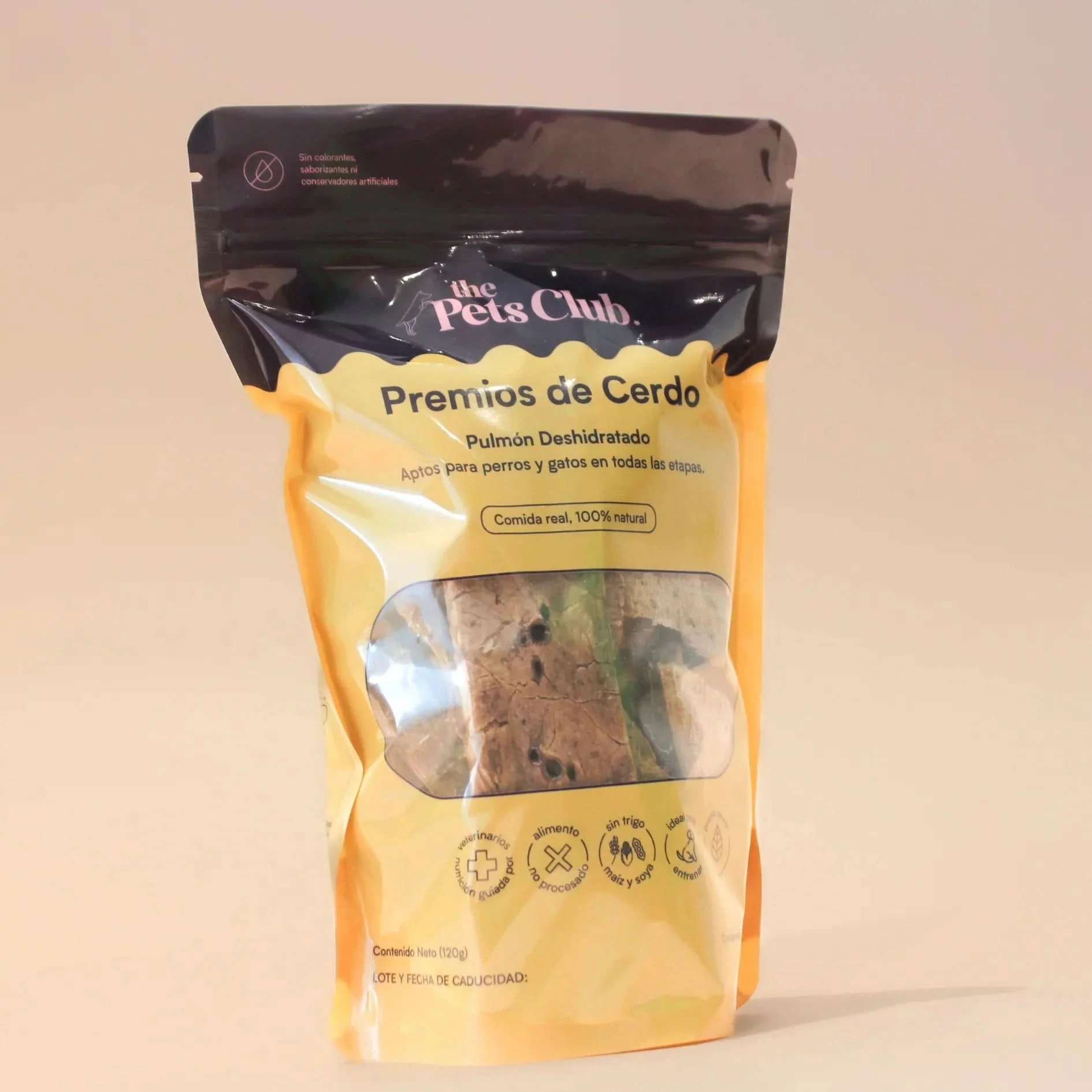 CT0647 90gr Premios De Cerdo Pulmón Deshidratado