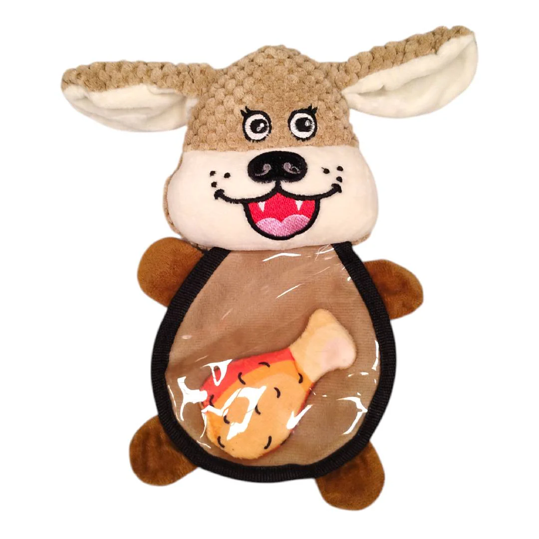 CT0711 1 Pieza De Juguete Mordedor De Peluche Con Diseño de Animalito Para Mascota - Imagen 4