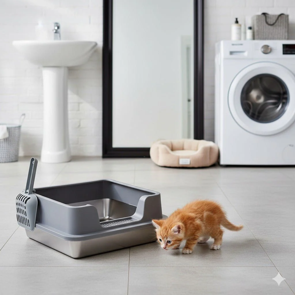 CT3293 1 Pieza De Arenero De Acero Inox Para Mascota - Imagen 2