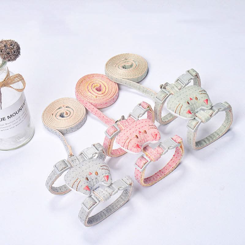 CT9824 1 Pieza Correa Y 1 Pieza De Pechera Para Gatos Con Diseño - Imagen 2