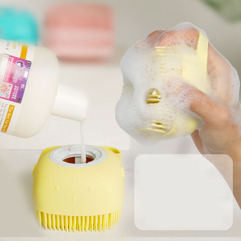 CT9831 1 Pieza Cepillo Para Baño De Mascota Con Deposito Para Jabón - Imagen 3