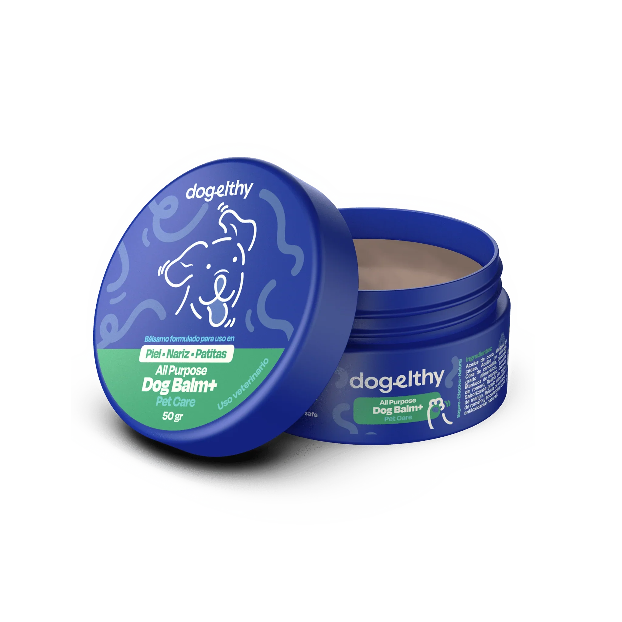 Dogelthy Dog BALM TARRO 50 gr ( Bálsamo Hidratante para Piel, Patitas y Nariz Anti Resequedad y Agrietamiento )