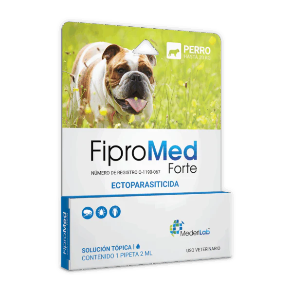 Fipromed Forte Perros 10 kg a 20 kg (1 Pipeta 2.0 mL)