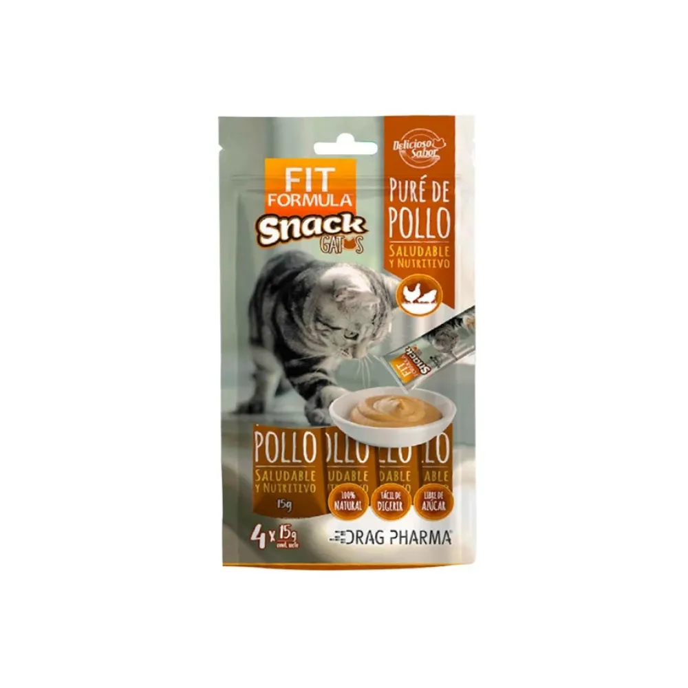 Fit Snack Gato Puré Pollo 60g