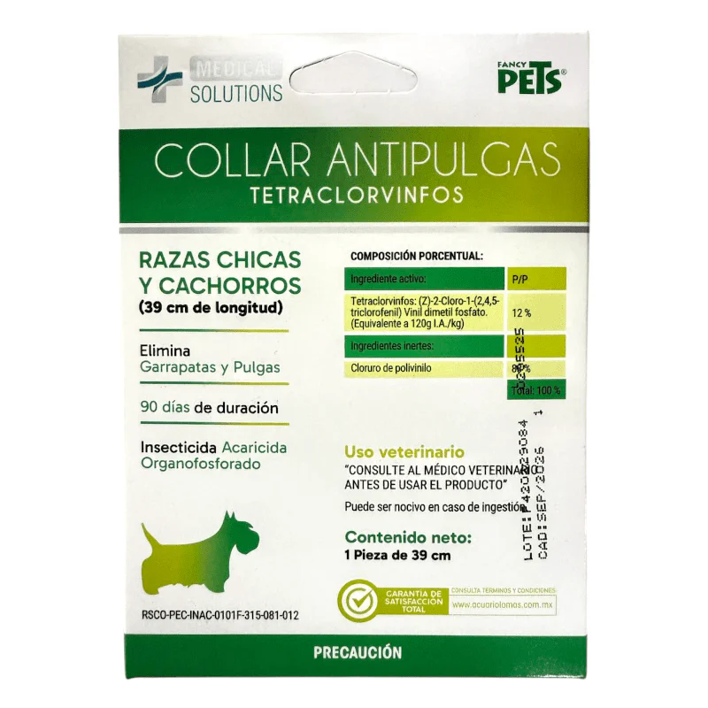 FL3602 1 Pieza De Collar Antipulgas Para Razas Chicas y Cachorros