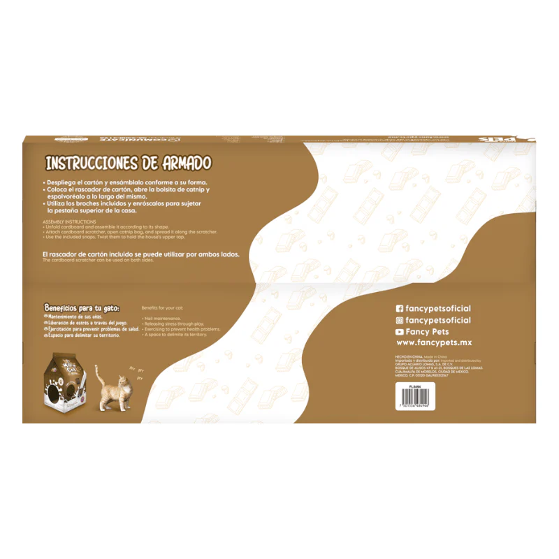 FL8494 1 Pieza De Caja De Carton Con Rascador Chocolate - Imagen 2