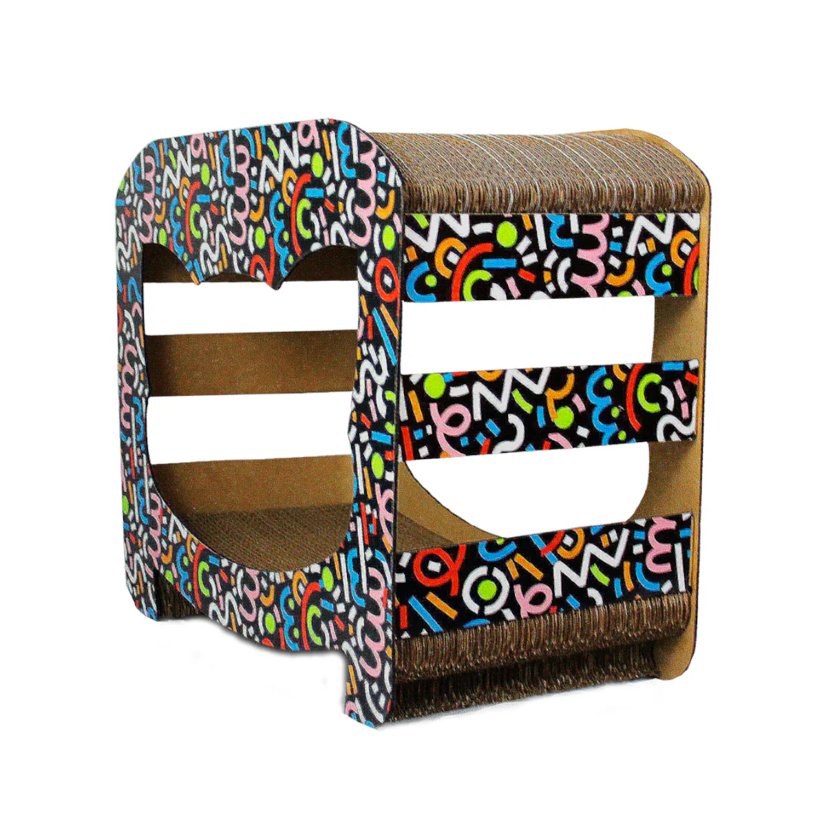 Rascador y Cama de Cartón para Gatos con Catnip (40cm x 50.1cm x 25cm) - Imagen 2