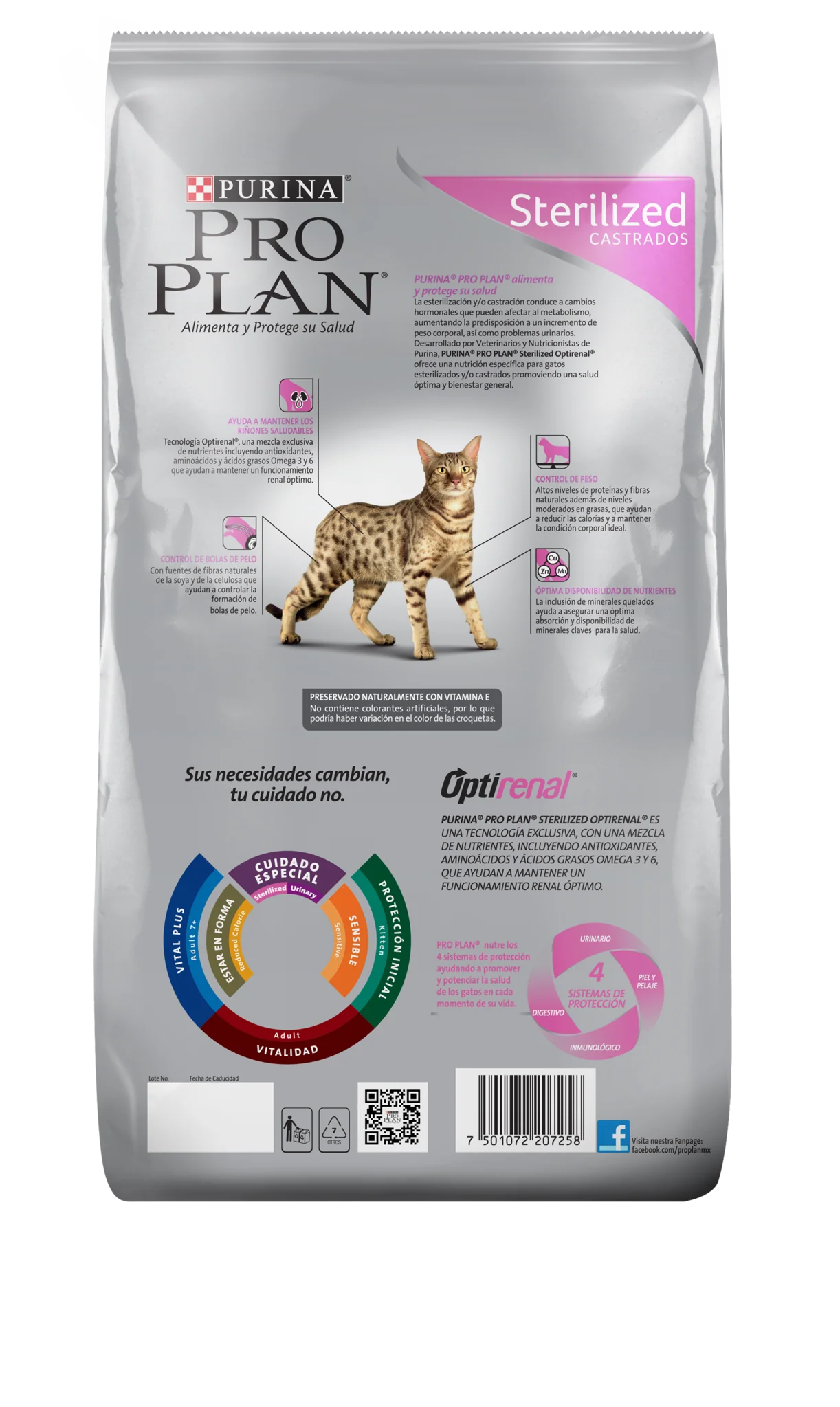 Pro Plan Alimento Sterilized Cat Gatos Esterilizado Optirenal - Imagen 2