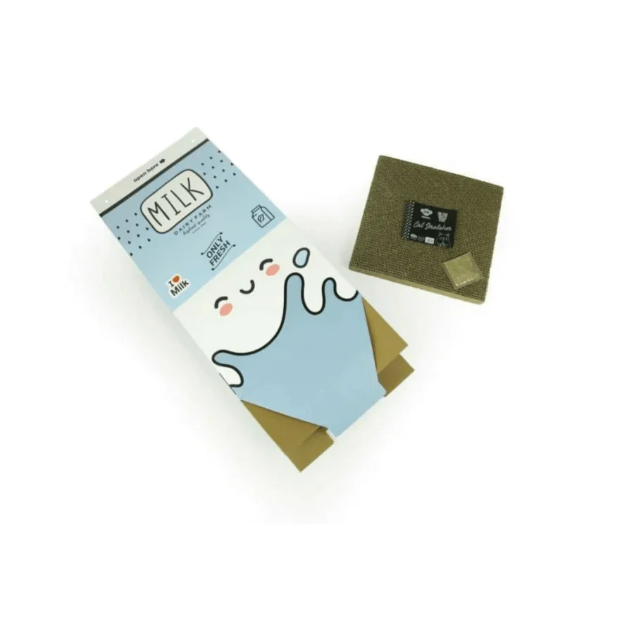 Maxi Caja Leche Azul Con Rascador - Imagen 2