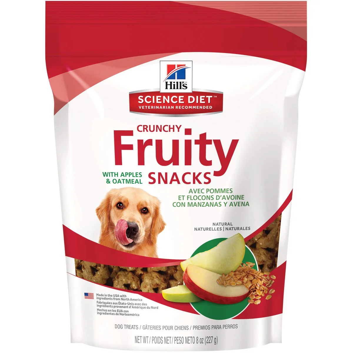 Hills Natural Fruity Crunchy Snacks Premios para Perros de Manzana Avena 230 gr Treats - Imagen 3