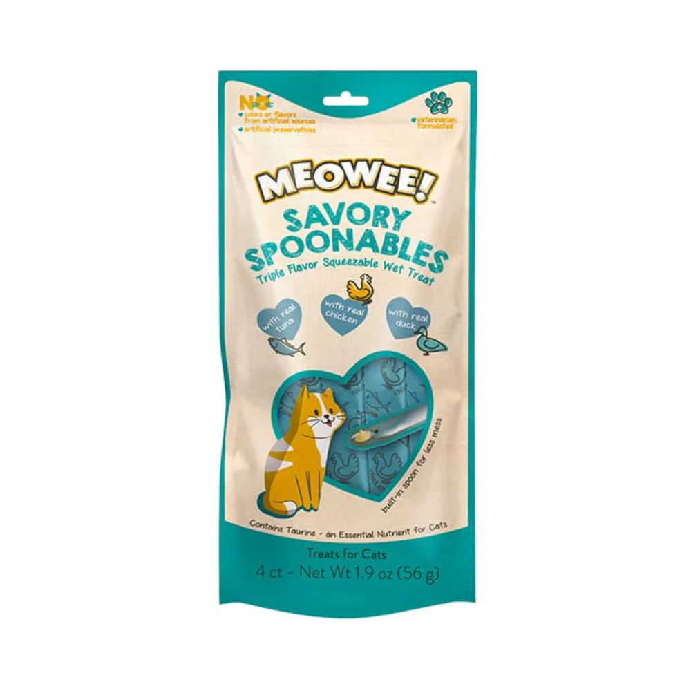 Meowee Spoon Atun Pollo y Pato 4 Tubos 56 Gr
