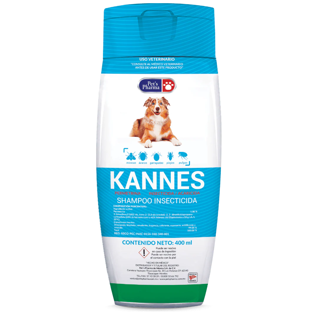 Kannes Shampoo Insecticida 400ml - Pet's Pharma