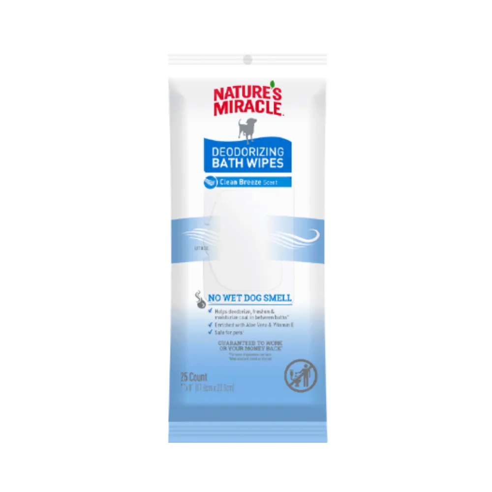 Natures Miracle Toallitas de Baño Desodorizantes - Fresh Clean 25 Un