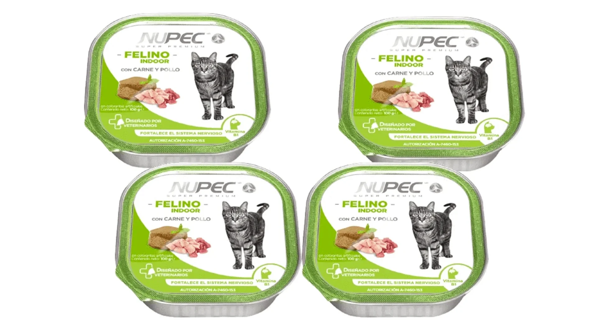 Nupec Caja con 4 piezas Alimento Húmedo Gato Indoor 100 Gr - Imagen 5