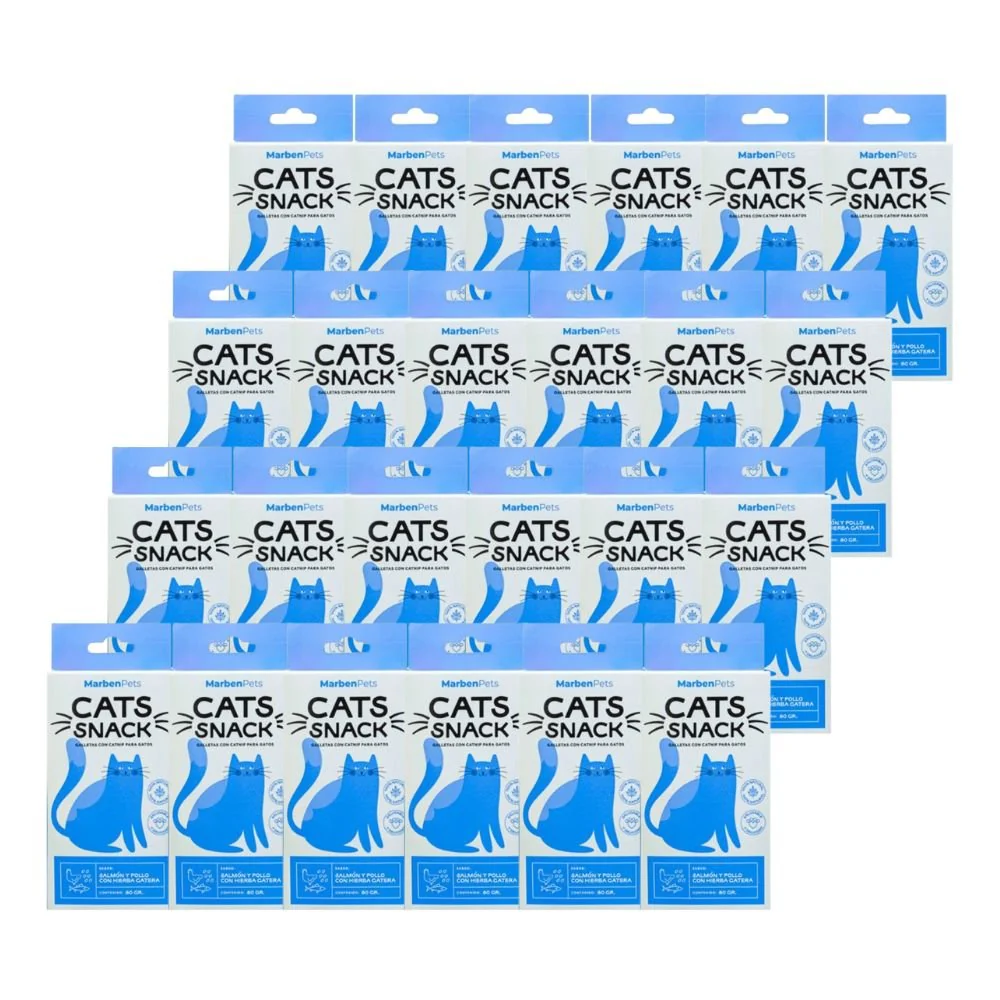 Pack 24x Cats Snack Hierba Gatera Salmón y Pollo 80g