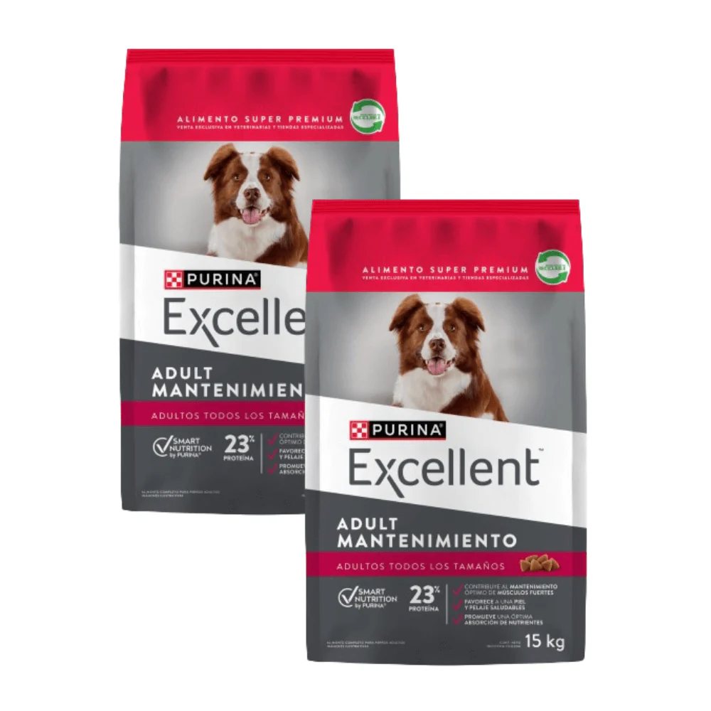 Pack 2x Purina Excellent Maintenance Perro Adulto 15kg