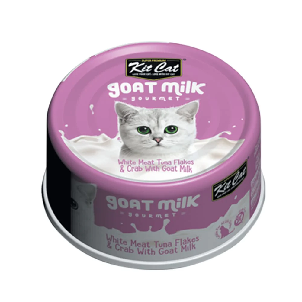 Lata Kit Cat Goat Milk Gourmet Tuna & Crab 70Gr