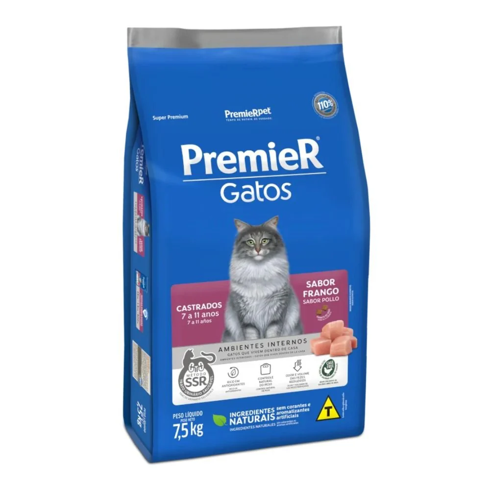 Premier Gato Adulto Senior Castrado - Pollo 1.5kg