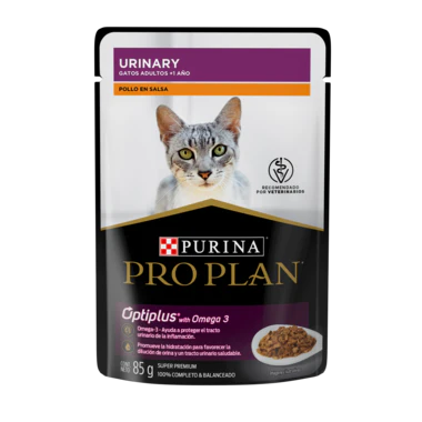 Caja con 24 Sobres Alimento Humedo Urinary Felino Pro Plan Pollo en Salsa Purina
