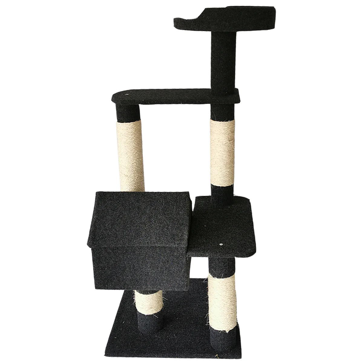 MyA Mueble Árbol Rascador para Gatos con Casa y Cama, Torre Grande 123 cm - Imagen 4