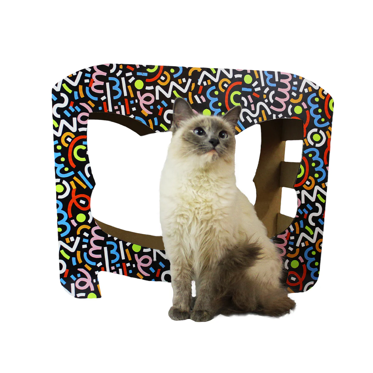 Rascador y Cama de Cartón para Gatos con Catnip (40cm x 50.1cm x 25cm) - Imagen 3