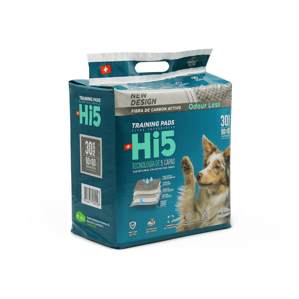 Sabanillas Hi5 90x90 Carbón Activado - 30 Unidades