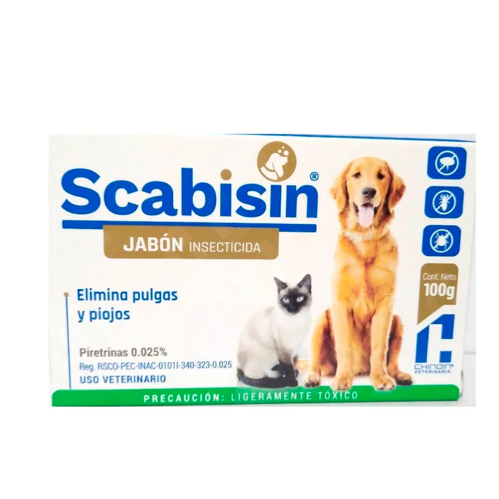 Scabisin Jabón Insecticida Pulgas Y Piojos 100g - Chinoin