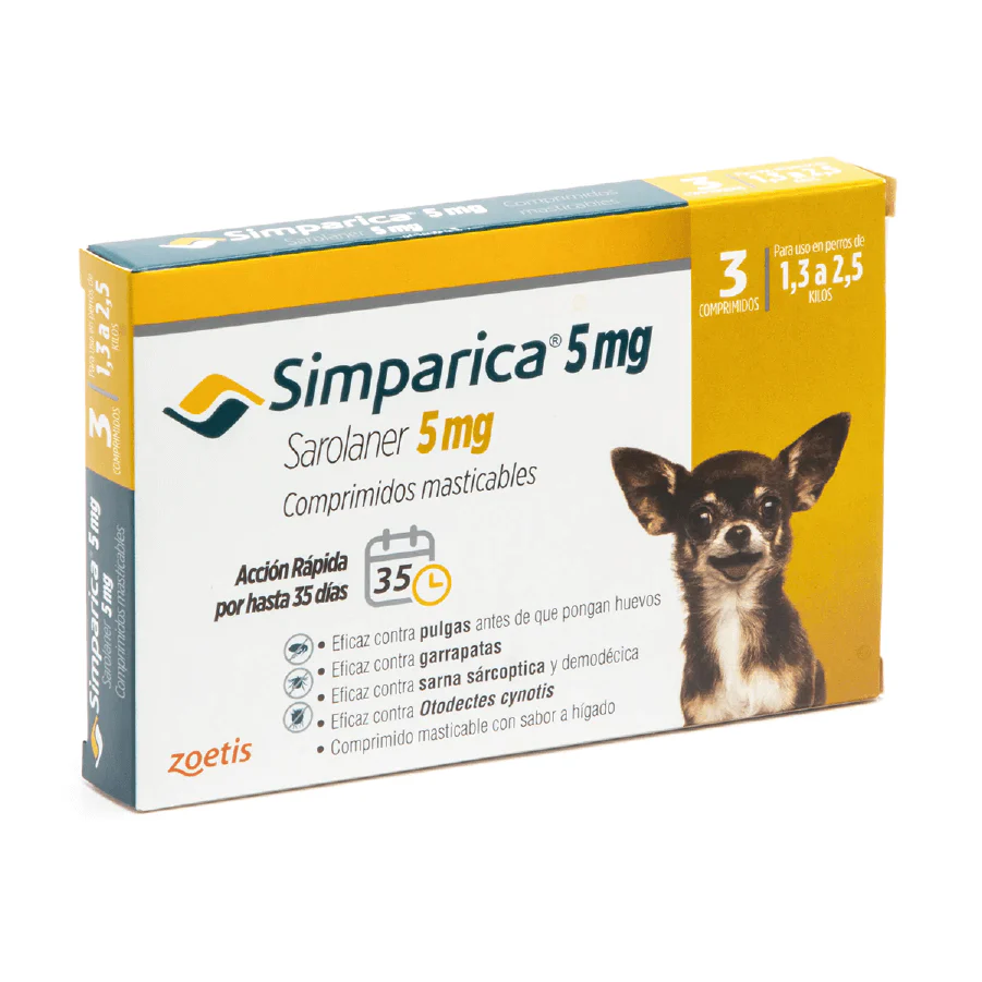 Simparica 1.3 - 2.5kg (5mg) 3 Comprimidos