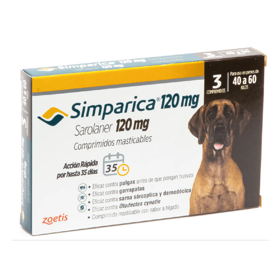 Simparica 40 - 60kg (120mg) 3 Comprimidos