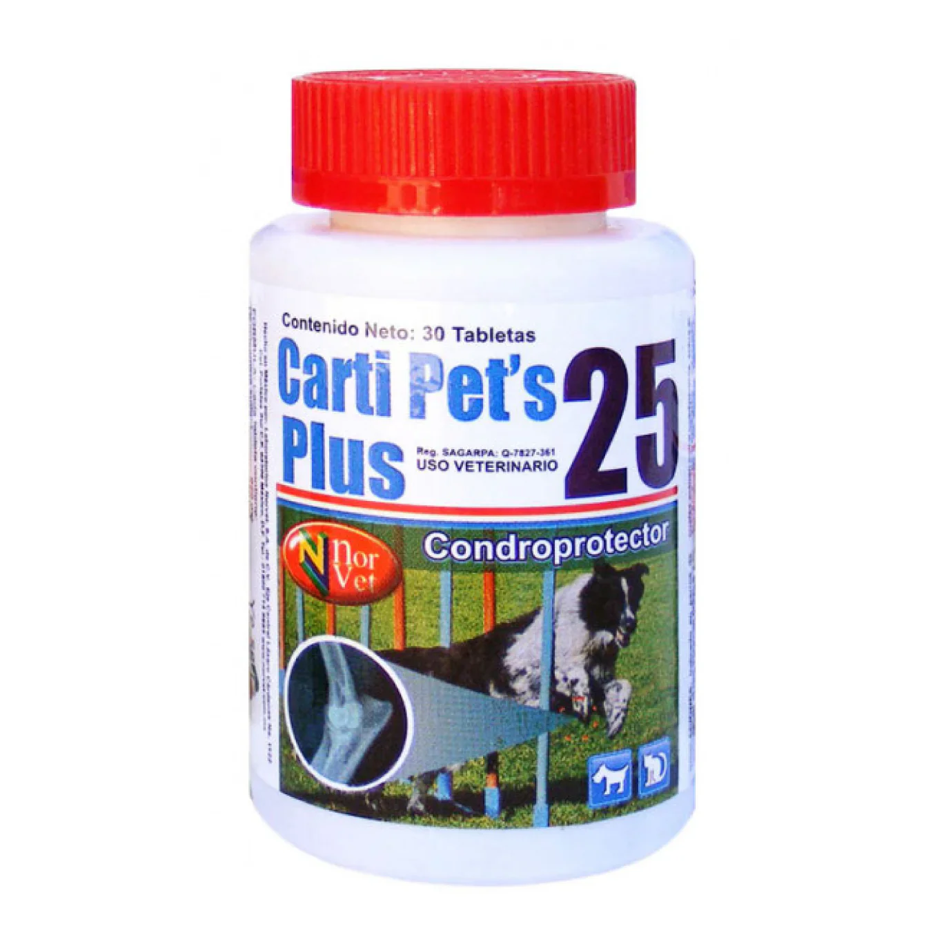 Carti Pets Plus 25 Norvet 30 Tabletas - Condroprotector - Imagen 2