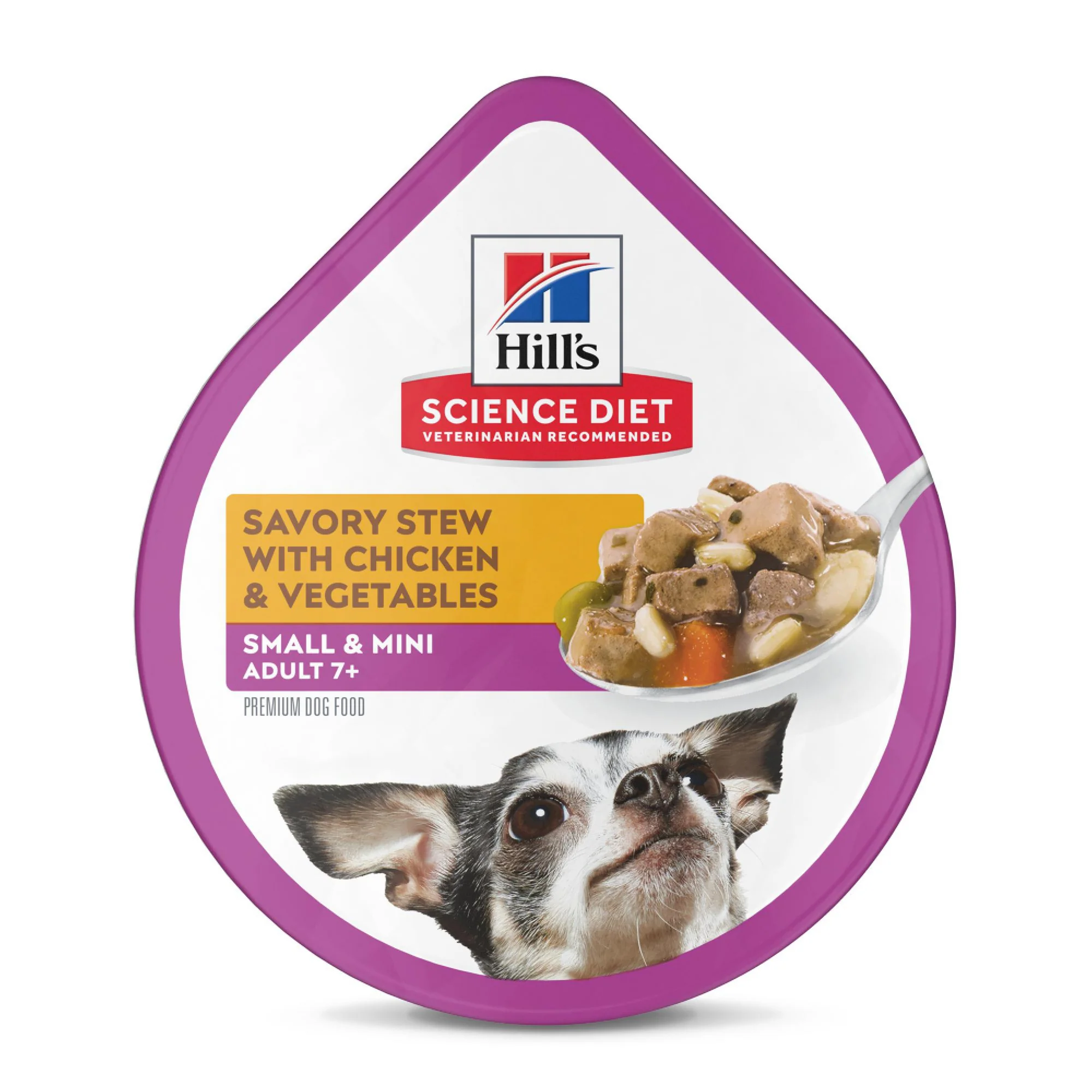 Hill's SD Adult 7+ Small & Mini Alimento Húmedo en cluster para Perro Senior de Raza Pequeña sabor Pollo y Vegetales 99g Caja con 12 charolas - Imagen 4