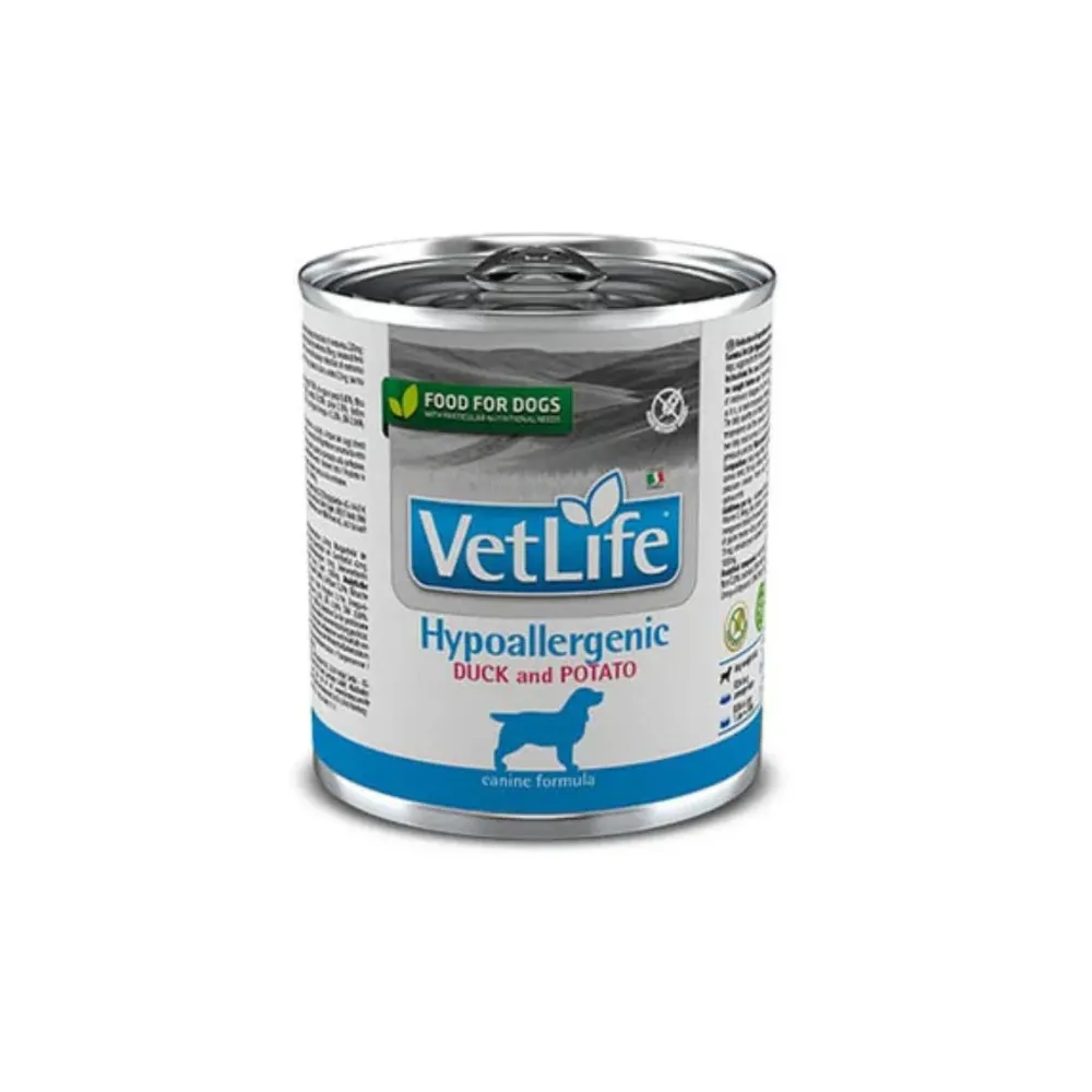 Vet Life WF Lata Perro Hipoalergenico Pescado 300Gr