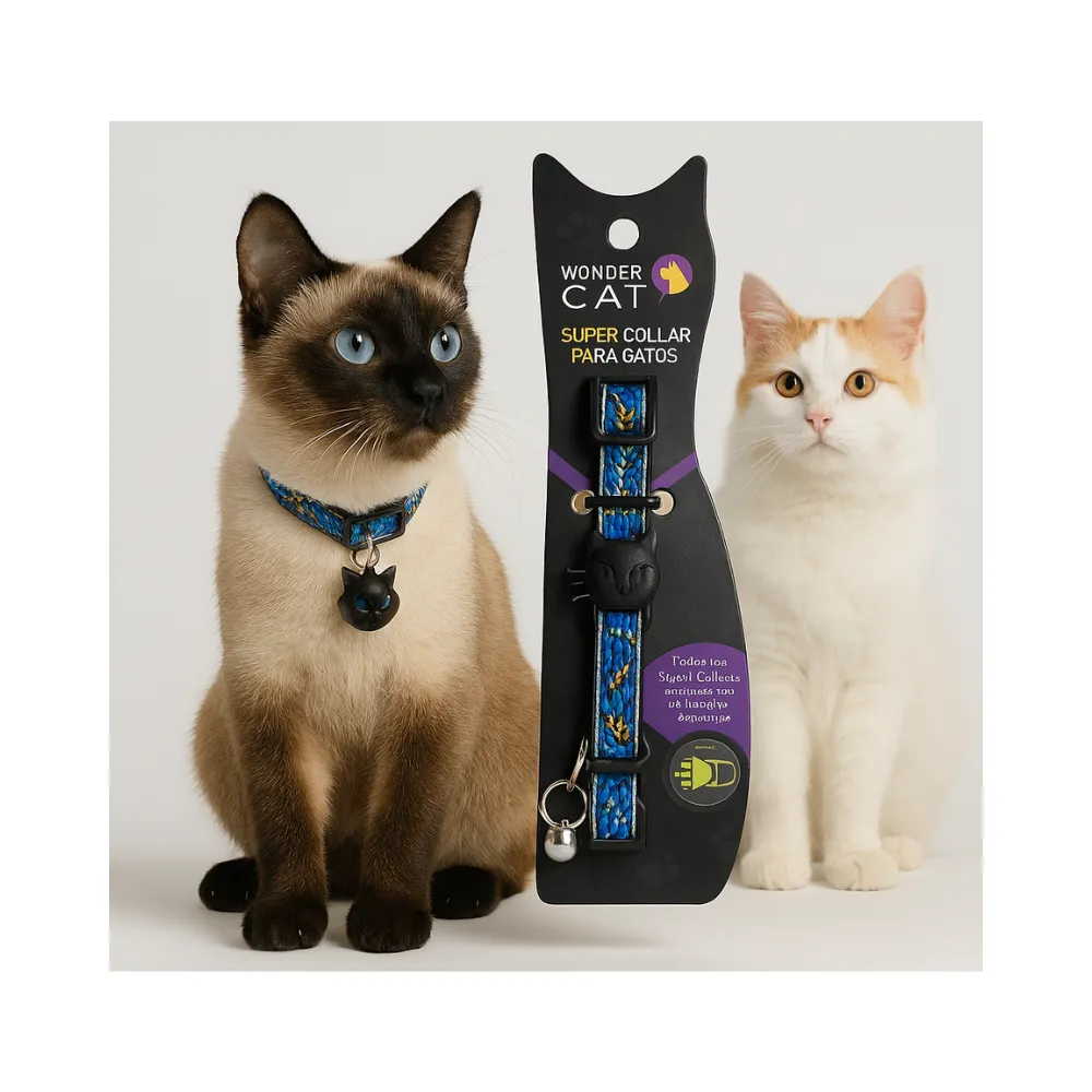 Wondercat Collar Seguro Antiahorque Flores - Imagen 2