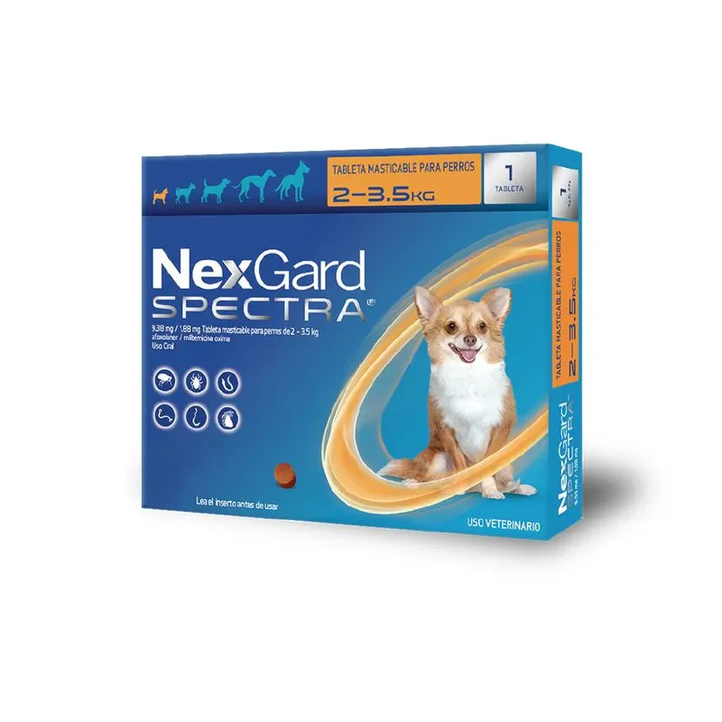 Nexgard Spectra Antipulgas y Garrapatas para Perro 1 Tableta - Imagen 2